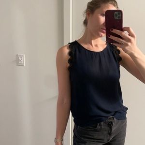 Club Monica size M navy blue blouse